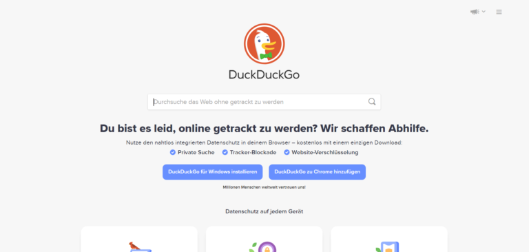 Read more about the article DuckDuckGo – Innovative Suchmaschine oder Flop?